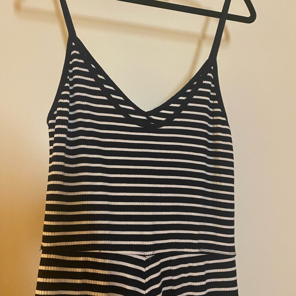 Navy/White Stripe Jumpsuit SZ 8